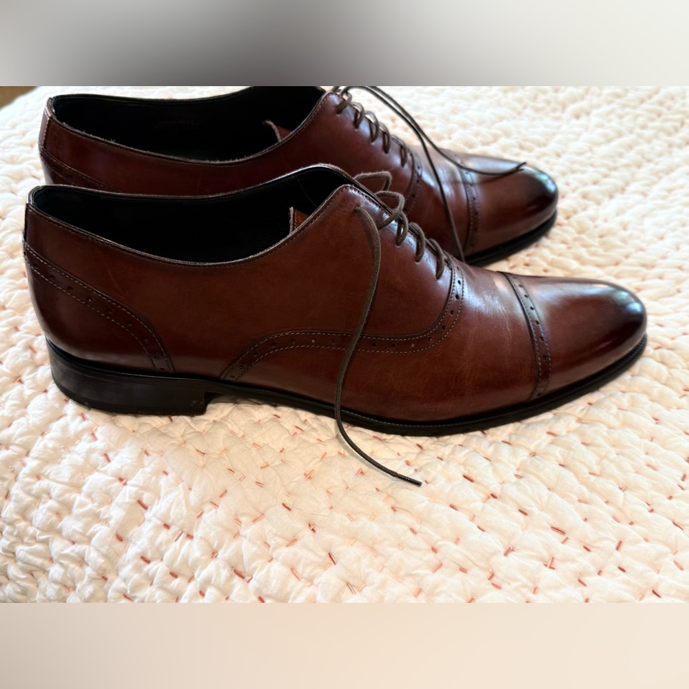 EUC Paul Evans cap toe Oxford in golden brown 11.5